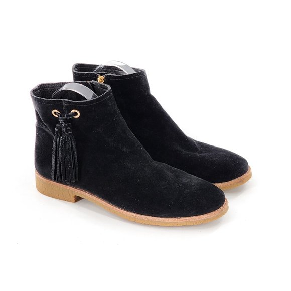 KATE SPADE Bellamy Suede Tassel Black Booties - Picture 3 of 11